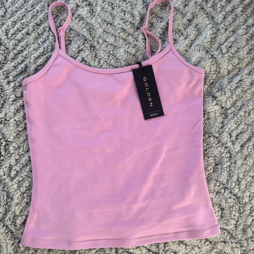 NWT Aritzia Golden Light Pink Tank Top
